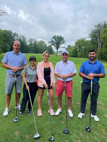 golf team at golf outing